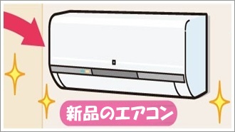 新品エアコンの取り付け